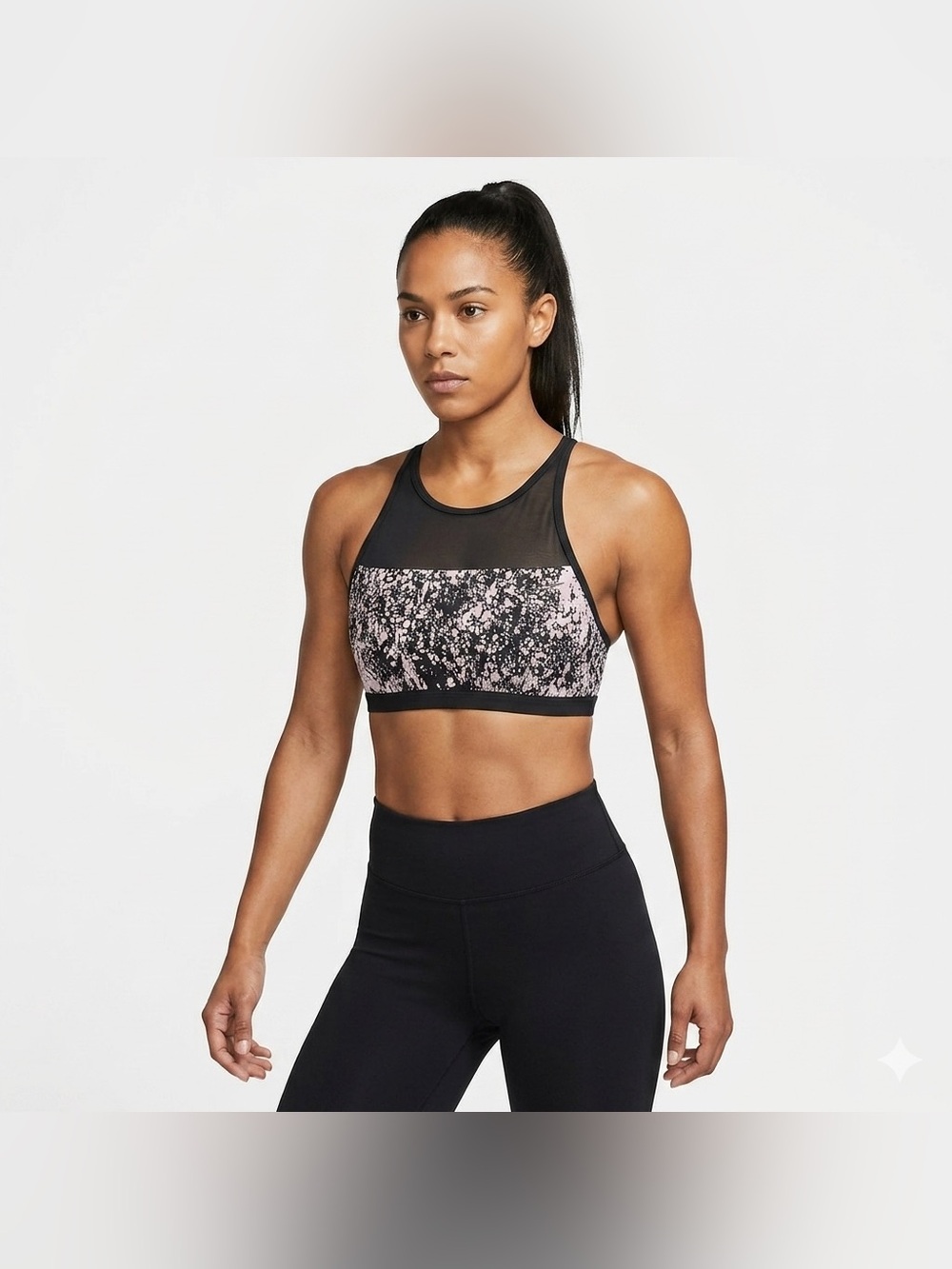 NIKE HIGH NECK Mesh Swim SPORT Top Size S